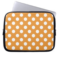 White polka dots on amber