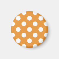 White polka dots on amber
