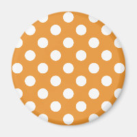 White polka dots on amber