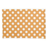 White polka dots on amber