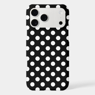 White polka dots on black