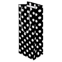 White Polka Dots on Black Background