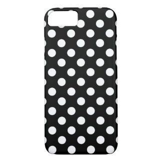 White polka dots on black Case-Mate iPhone case