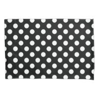 White polka dots on black