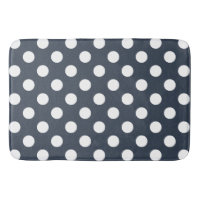 White polka dots on blue-grey