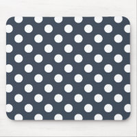 White polka dots on blue-grey