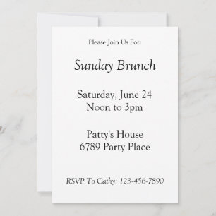White Polka Dots on Blue Invitation Template