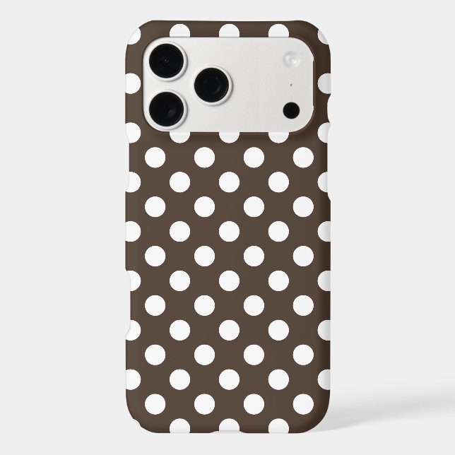 White polka dots on brown (Back)