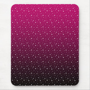 White polka dots on crimson and black gradient. mouse pad