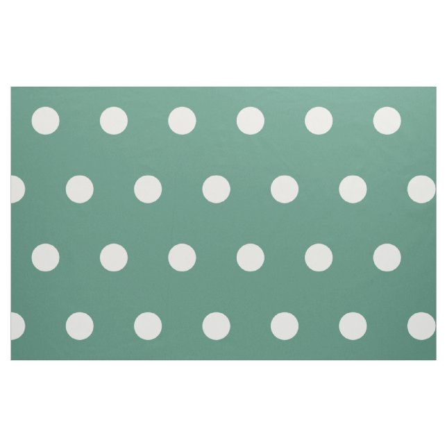 White Polka Dots on Deep Teal Fabric (Fat Quarter)