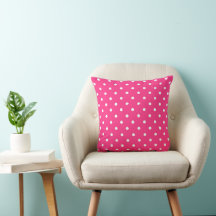 White Polka Dots on Fuchsia colour