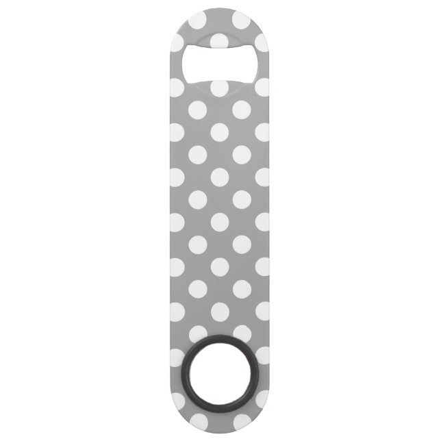 White polka dots on grey (Front)