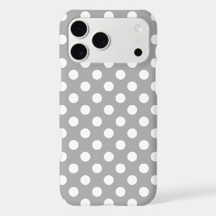 White polka dots on grey