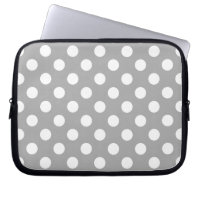 White polka dots on grey