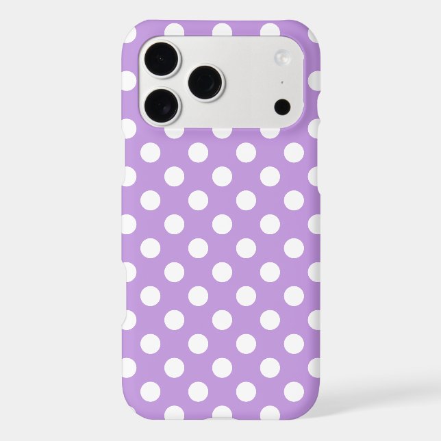 White polka dots on lilac (Back)