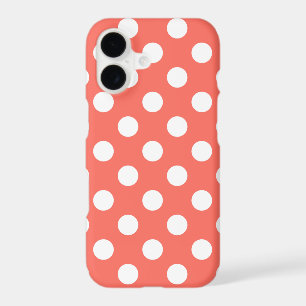 White polka dots on living coral