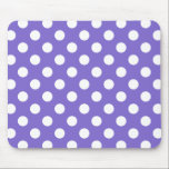 White polka dots on periwinkle mouse pad<br><div class="desc">White polka dots on periwinkle</div>
