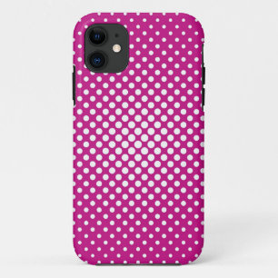 White Polka Dots on Pink Background Case-Mate iPhone Case