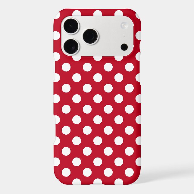 White polka dots on red (Back)