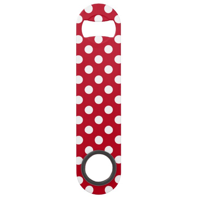 White polka dots on red (Front)