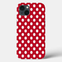 White polka dots on red Case-Mate iPhone case