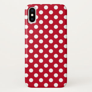 White polka dots on red Case-Mate iPhone case