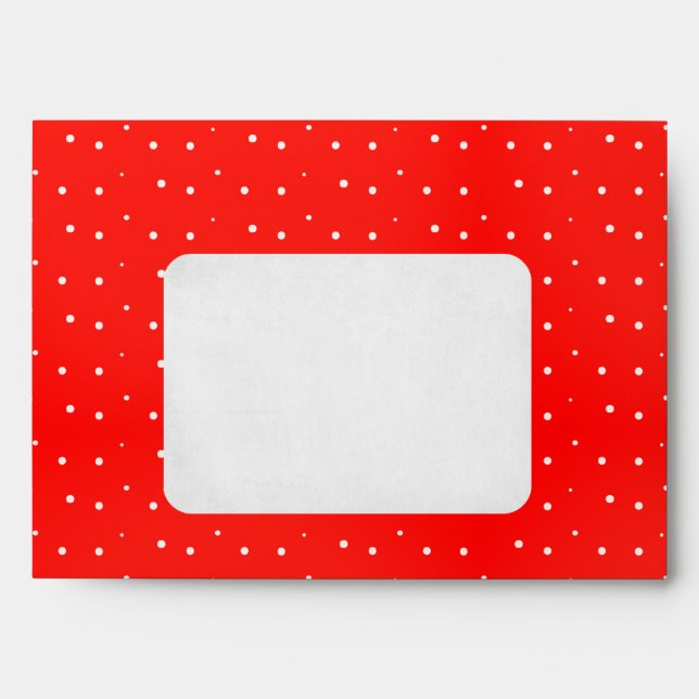 white polka dots on red envelope (Front)