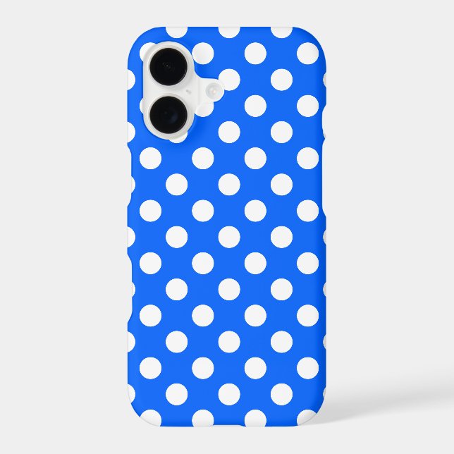 White polka dots on royal blue (Back)