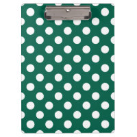 White polka dots on sage green