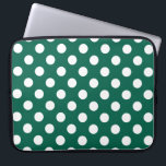 White polka dots on sage green laptop sleeve<br><div class="desc">White polka dots on sage green</div>