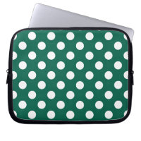 White polka dots on sage green