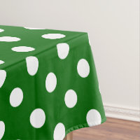 White Polka Dots on School Days Green