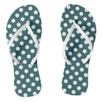 White polka dots on teal