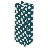 White polka dots on teal