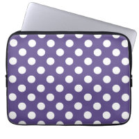 White polka dots on ultra violet