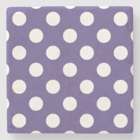 White polka dots on ultra violet
