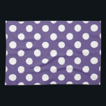 White polka dots on ultra violet tea towel<br><div class="desc">Pantone's colour of the year for 2018 is ultra violet.</div>