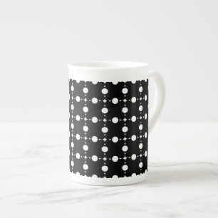 White Polka Dots, Polka Dot Pattern, Dots, Dotted Bone China Mug