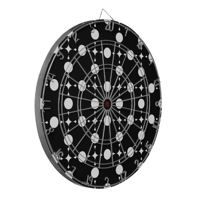 White Polka Dots, Polka Dot Pattern, Dots, Dotted Dartboard (Front Left)