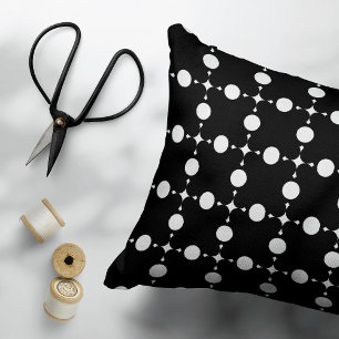 White Polka Dots, Polka Dot Pattern, Dots, Dotted Decorative Cushion