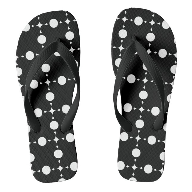 White Polka Dots, Polka Dot Pattern, Dots, Dotted Jandals (Footbed)