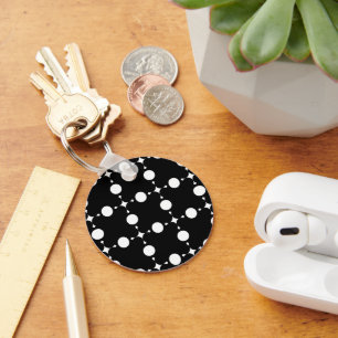 White Polka Dots, Polka Dot Pattern, Dots, Dotted Key Ring