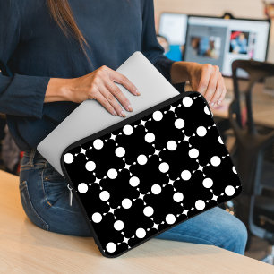White Polka Dots, Polka Dot Pattern, Dots, Dotted Laptop Sleeve