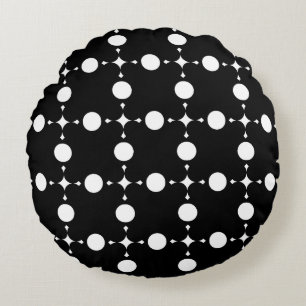 White Polka Dots, Polka Dot Pattern, Dots, Dotted Round Cushion
