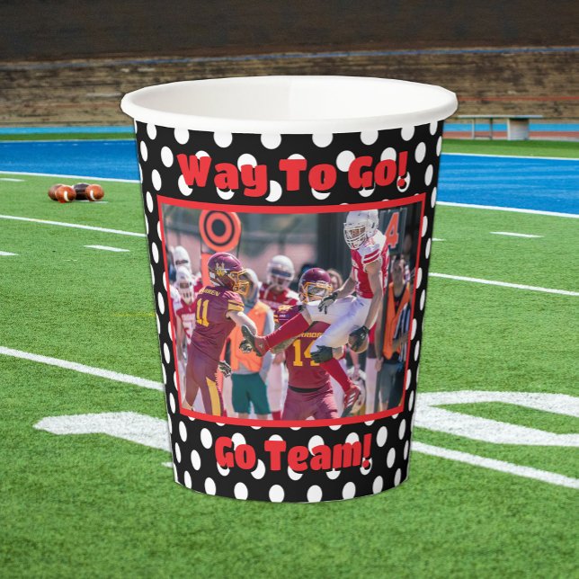 White Polka Dots- Red Accent Paper Cups (Creator Uploaded)