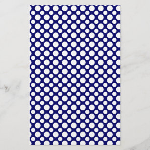 White Polka Dots Scrapbook Paper Letterhead