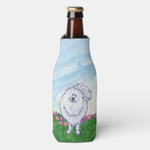White Pomeranian Gifts & Accessories Bottle Cooler