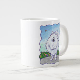 White Pomeranian Gifts & Accessories Large Coffee Mug