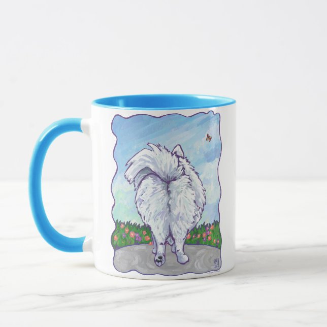 White Pomeranian Gifts & Accessories Mug (Left)
