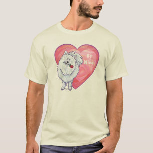 White Pomeranian Valentine's Day T-Shirt
